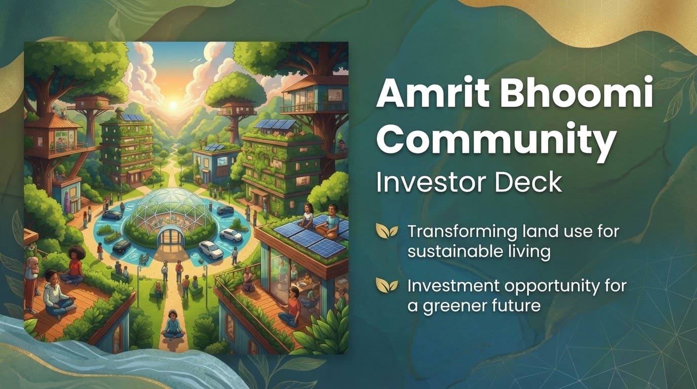 Illustrated future-facing community landscape